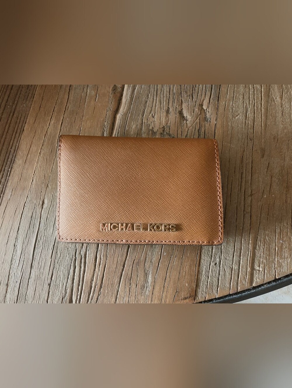 Women's Brown Leather Card Wallet with ID Window